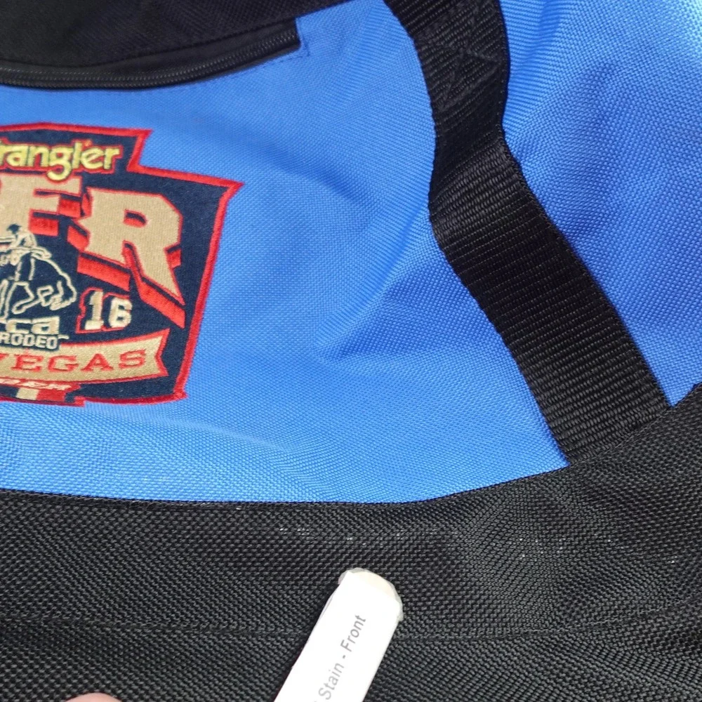Wrangler NFR 2016 Las Vegas Blue Western Rodeo Rolling Duffle Bag Luggage